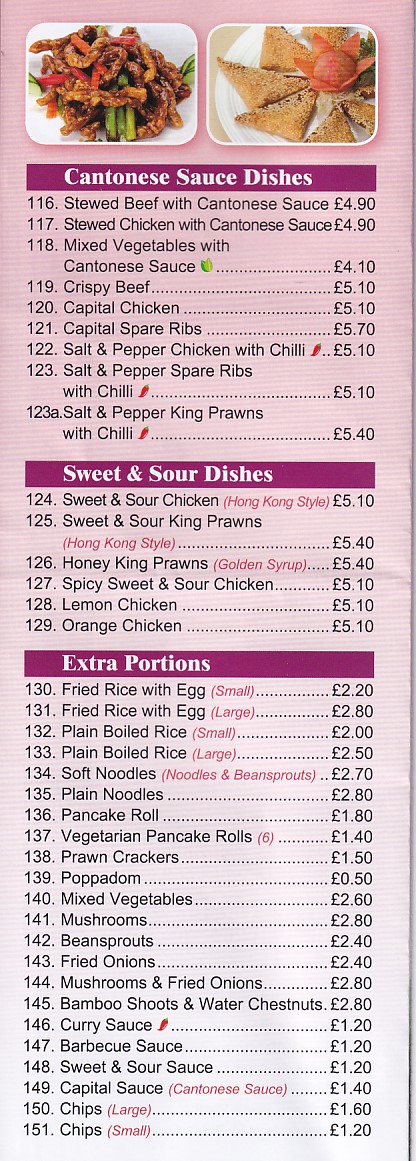 lotus Garden Chinese Tonna Neath Menu